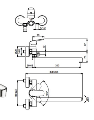 Смеситель для душа B1741AA_T