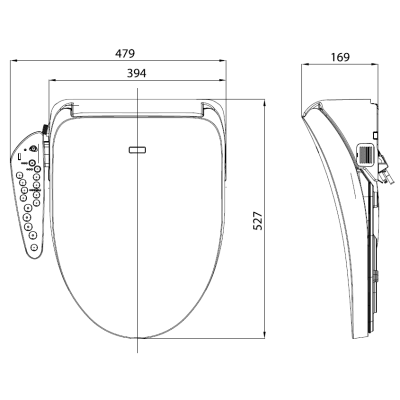 UB8520W Крышка-биде SensPa электронная для унитаза