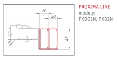 P3741 Профиль PROXIMA (PXDO1N, PXD2N) 20*2000 brillant