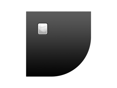 Поддон акриловый RIHO Basel 451 90X90X4,5 черный матовый (сифон HC2730L-HF в комплекте) Чехия