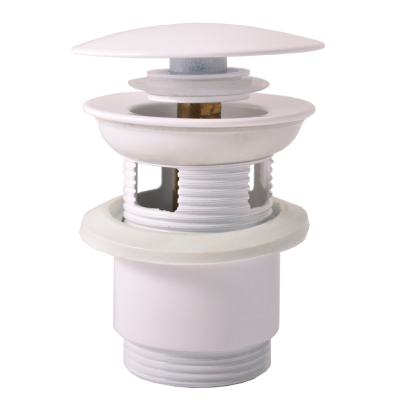 MD0784B Донный клапан сифона для умывальника CLICK/CLACK 5/4, Rav Slezak, цвет: белый