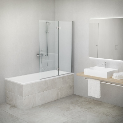 742-120000P-00-02 Шторка для ванн TZVP2/1200 1200*1400 brillant/transparent/6mm