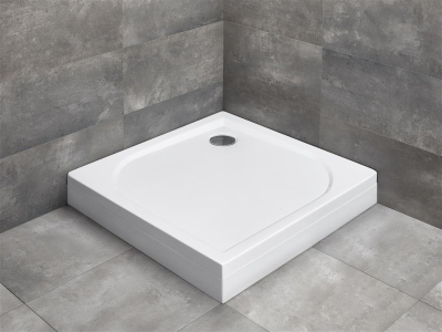 4C88170-03 Акриловый душевой поддон Delos C800 + панель 800*800*140 белый