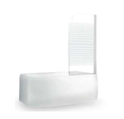 4000222 Душевая шторка SCREEN 750*1300 white/pattern/6mm